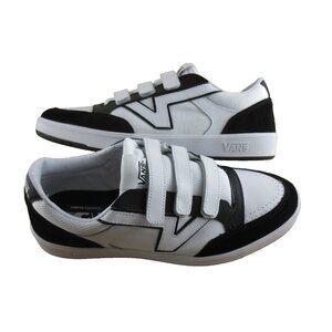 Vans Men's Lowland Cc V 2 Tone Black True White adjustable Shoes Sizes NIB